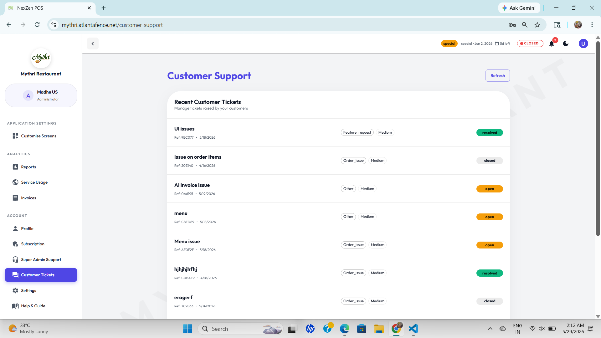 Customer Support Tickets Overview
