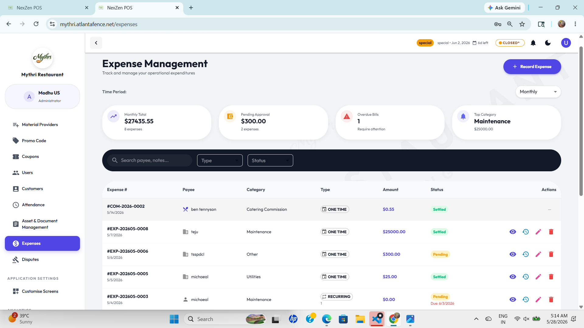 Expense Management Overview